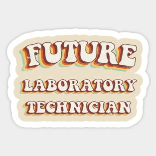 Future Laboratory Technician - Groovy Retro 70s Style Sticker